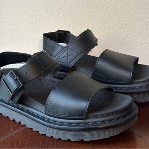Dr. Martens Black Leather Sandals